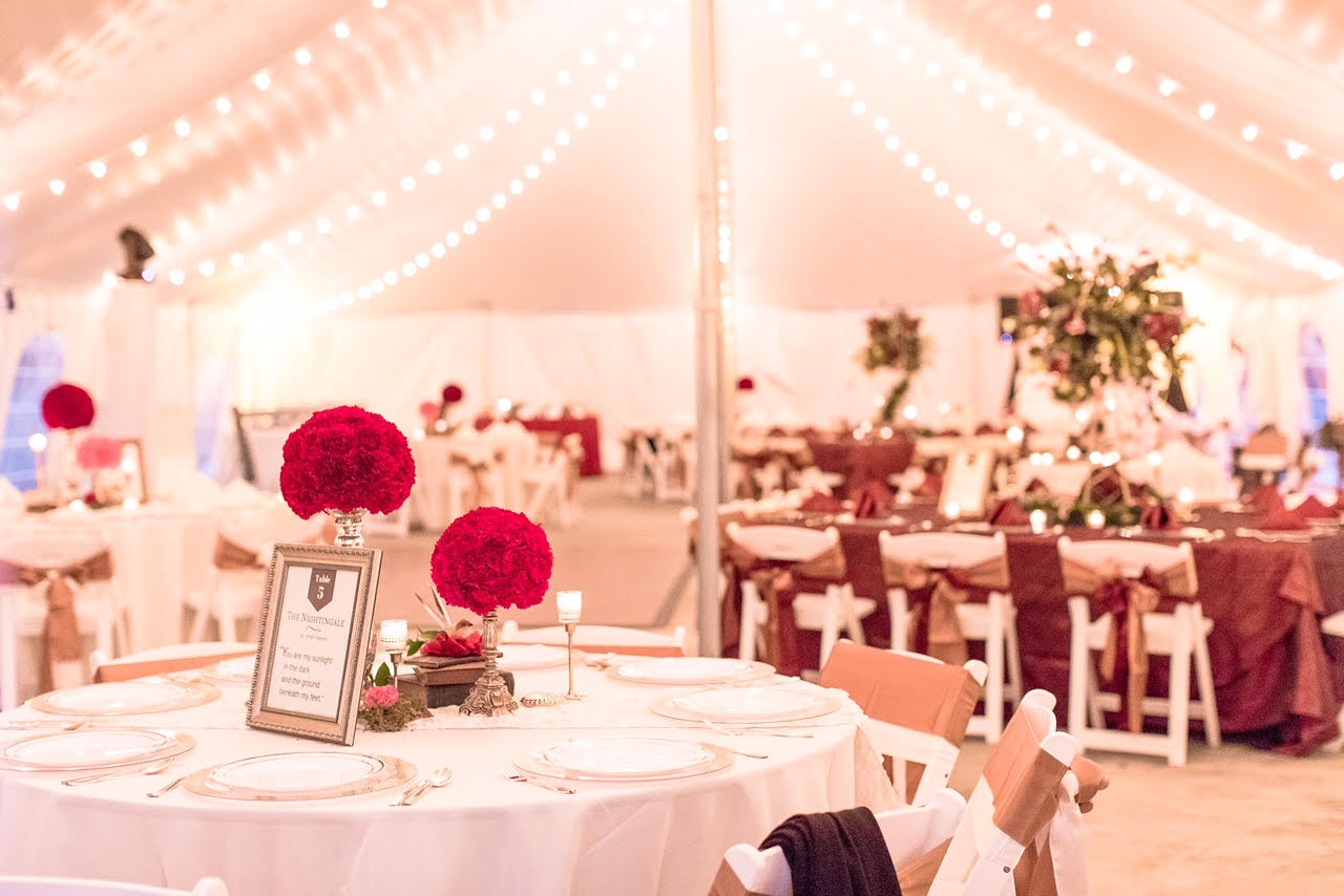 frame tent banquet seating